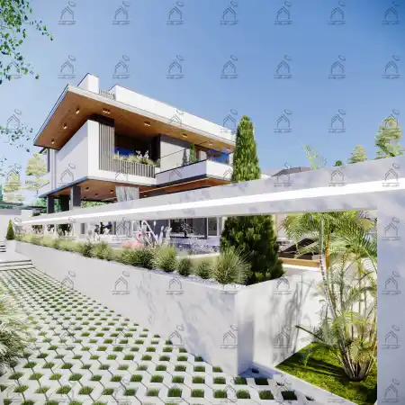 طراحی نمای باغ و لنداسکیپ مدرن