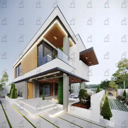 طراحی نمای باغ و لنداسکیپ مدرن