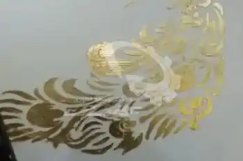 نمونه نقاشی با استفاده از ورق طلا روی دیوار 