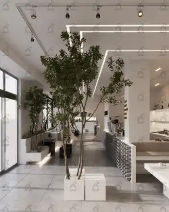 طراحی کافی شاپ مدرن و مینیمال 
